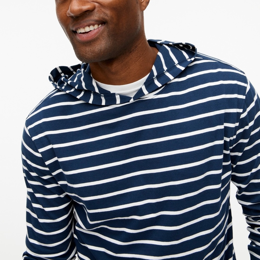 J.CREW Mens Striped Hoodie